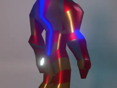 RufCyberX iron man Low-poly 3D model
