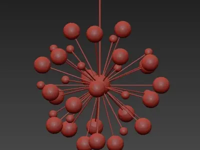 Sputnik saarinen chandelier 3D model