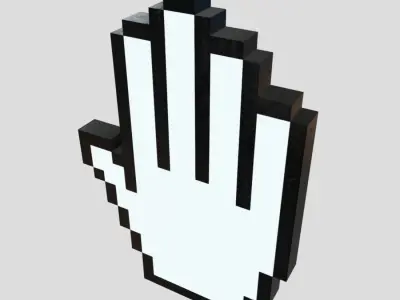 Cursor Hand 3 Low-poly 3D model