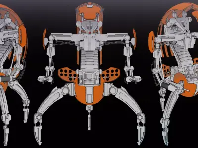 Droideka Star Wars 3D model