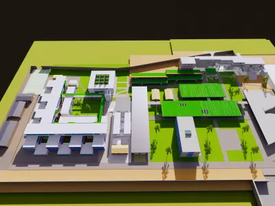 EPAU Architecture School Campus  - Algiers - Detailed 3D Model 3D model