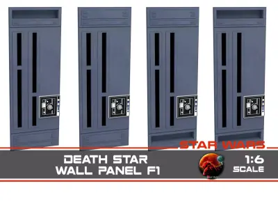 Death Star Wall Panel - F1 - 1-6 scale Hottoys  3D print model