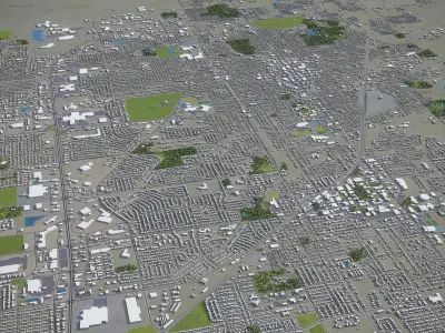 Bloomington - City 3D Model Low-poly 3D model