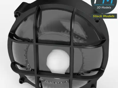 Round bulkhead lamp 3D model