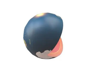 Earth Core v1 001 Low-poly 3D model