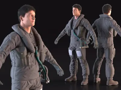  USAF Pilot A-Pose Fur 