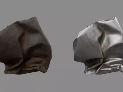 Crushed Paint Can Rectangular 04 3D model