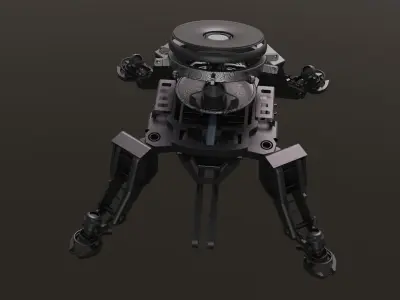 Robot mech station space scifi  3D model