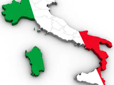 Map of Italy 3D model