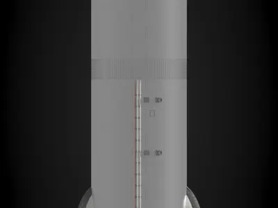 SpaceX Starship rocket 3D model