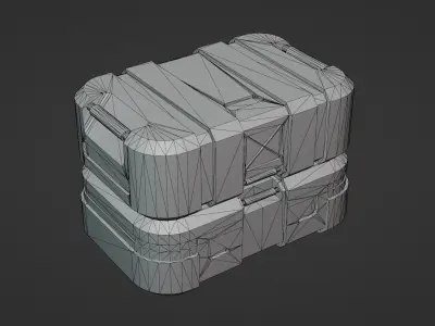 Sci-fi Box  PBR Low-poly Game Prop Low-poly 3D model