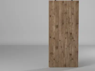 Wooden Sliding Door 3D model