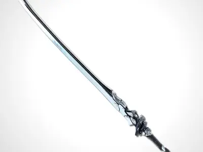 Sci-fi Frozen Sword - Remake Low-poly 3D model