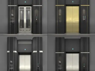 Beautiful elevator set 3D model