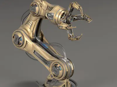 Robotic Arm 6 - Rigged 3D model
