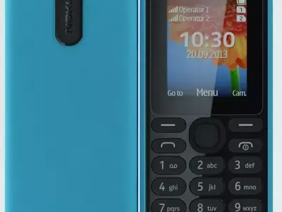  Nokia 108 dual sim Blue 3D model