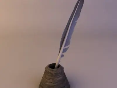 Ink feather 3D model