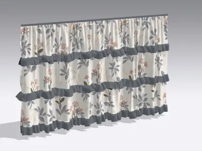 Curtain Low-poly 3D model