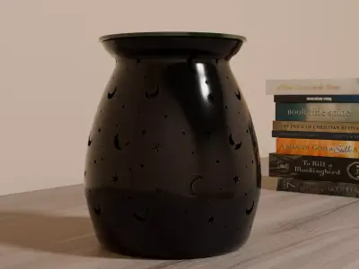 Moon And Stars Wax Warmer Low-poly 3D model