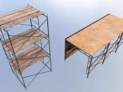 Scaffold - Scaffolding Tower Low-poly 3D model
