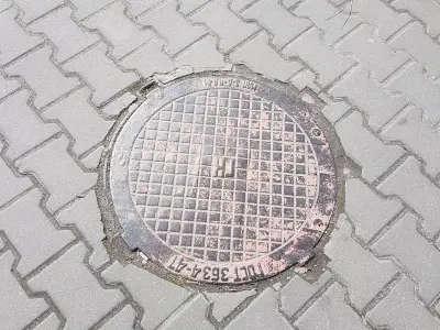 3DF Zephyr - Sewer Hatch type 5 Low-poly 3D model