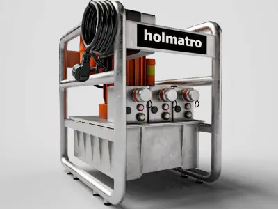 Holmatro MPU 60 D Trio Pump Low Poly Game Ready 3D Model Low-poly 3D model