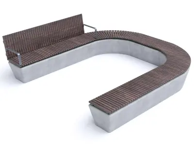 Street Bench 03 3D model