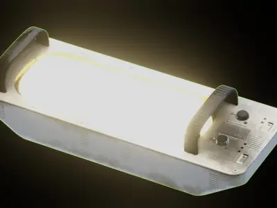 Spaceship LED lamp module  Free 3D model