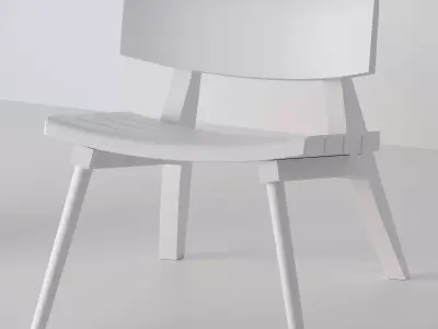 Modern Parota Wood Lounge Chair - 3dsMax  Corona  3D model