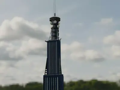 FutureTower1 empire state building in london Free 3D model
