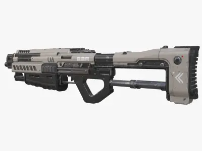 Sci Fi Shotgun Low-poly 3D model