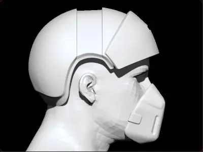 Medic sci-fi helmet 3D print model