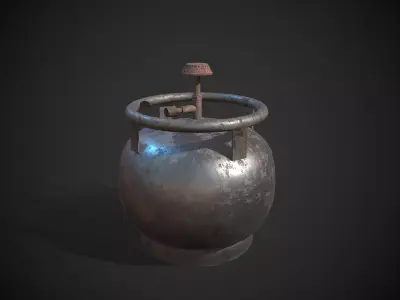 Gas Cylinder Low-poly 3D model