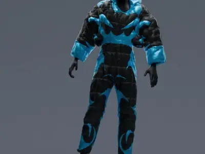 Sci-fi clo3d and marvelous designer outfit project file 3D model