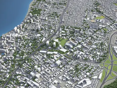 San Juan - 3D City Model Low-poly 3D model