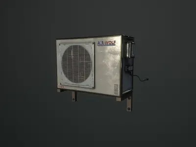 Low Poly 80s Gas Station Low-poly 3D model