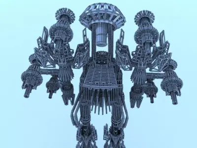 Robot Cyborg Game Character SciFi 3D model