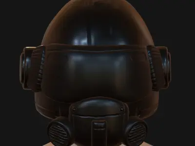 Helmet scifi military combat soldier armor scifi  Low-poly 3D model