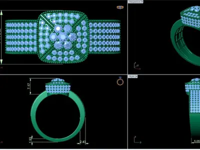Big fancy mans ring 3D print model
