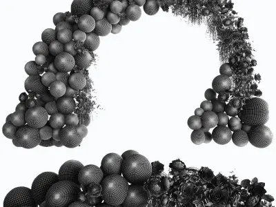 wedding arch Low-poly 3D model