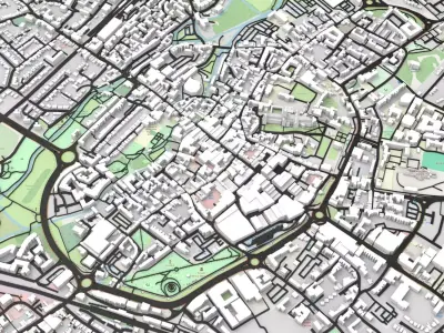 Cityscape Canterbury United Kingdom 3D model