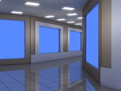 Sci Fi Corridor  Low-poly 3D model