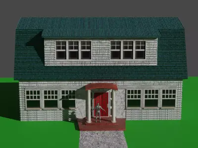 Nightmare on Elm Street House low poly  Free low-poly 3D model