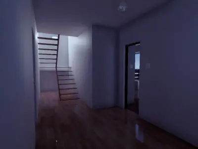 Winter Cottage Low-poly 3D model