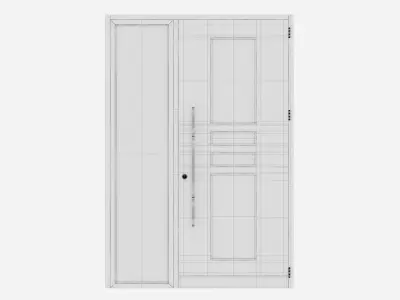 Aluminium door 139 3D model
