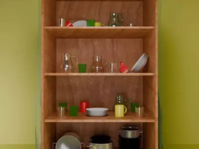 kitchen cabinet 3D model 4