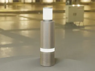 Low-Poly Basic Light Column 6 - Street Light Set-9 Low-poly 3D model