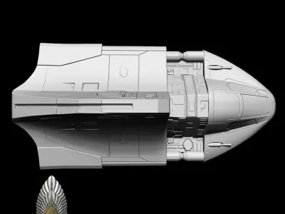 Star Wars Phantom 2 Ship  with Maglev option 3D DIGITAL DL 3D print model