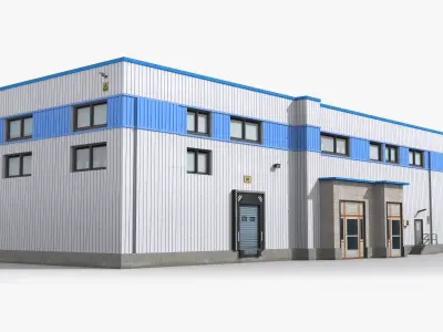 Factory x4 Low-poly 3D model purchase