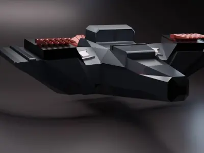 Sci-Fi Spaceship Low-poly 3D model